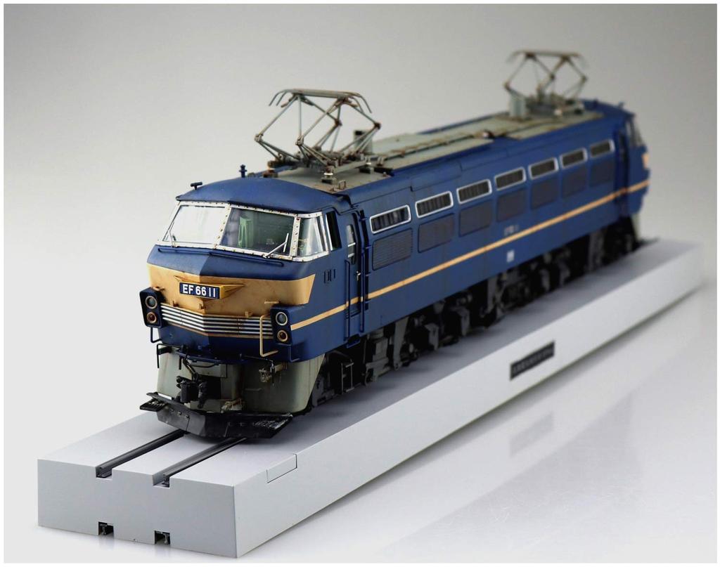 AOSHIMA Train Museum OJ Series Electric Locomotive EF66 Early Type Plastic Model 1/45 No.5