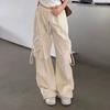 American Vintage Hip Hop Overalls Women Autumn High Waist Straight Wide Leg Gyaru Loose Casual Mopping Fashion Pants Lady