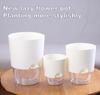 Self Watering Flower Pot Plastic Hydroponics Plants Pot Succulent Potted Planters Transparent Home Office Desktop Decoration