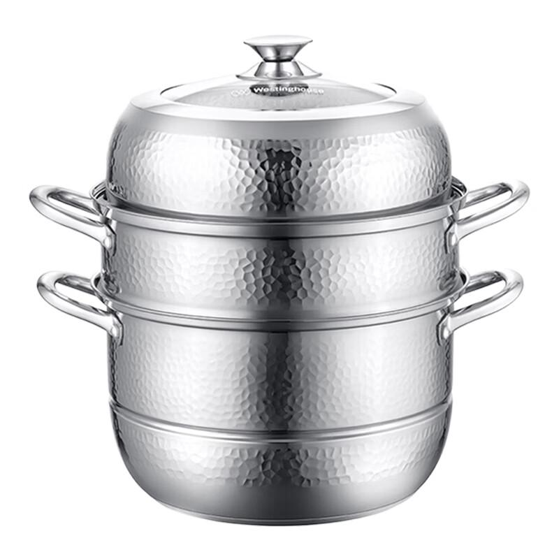 Westinghouse 28cm 3-Layer 304 Stainless Steel Steamer & Stockpot