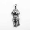 European Retro Stainless Steel Unisex Dog Charm Necklace