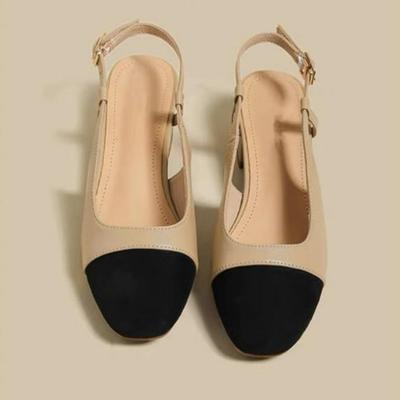Vară Nouă Modă Pantofi cu Toc Mic Pătrat Pantofi Coreeni cu Asortare de Culori Pantofi de Petrecere pentru Doamne Designer Chaussure Femme Sandale Potrivite cu Orice