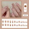 Reusable Blush Nail Art Set: 24 Detachable Wearable Nail Stickers