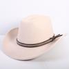 Beliebte europäische und amerikanische Mode OL-Stil einfarbiger Cowboyhut Herren und Damen High-End Zylinder Jazzhut Filzhut