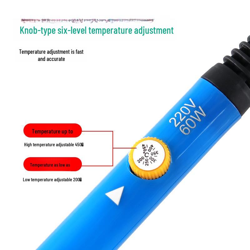60W Temperature-Controlled Electric Soldering Iron for Home Use - European/American Repair Tool