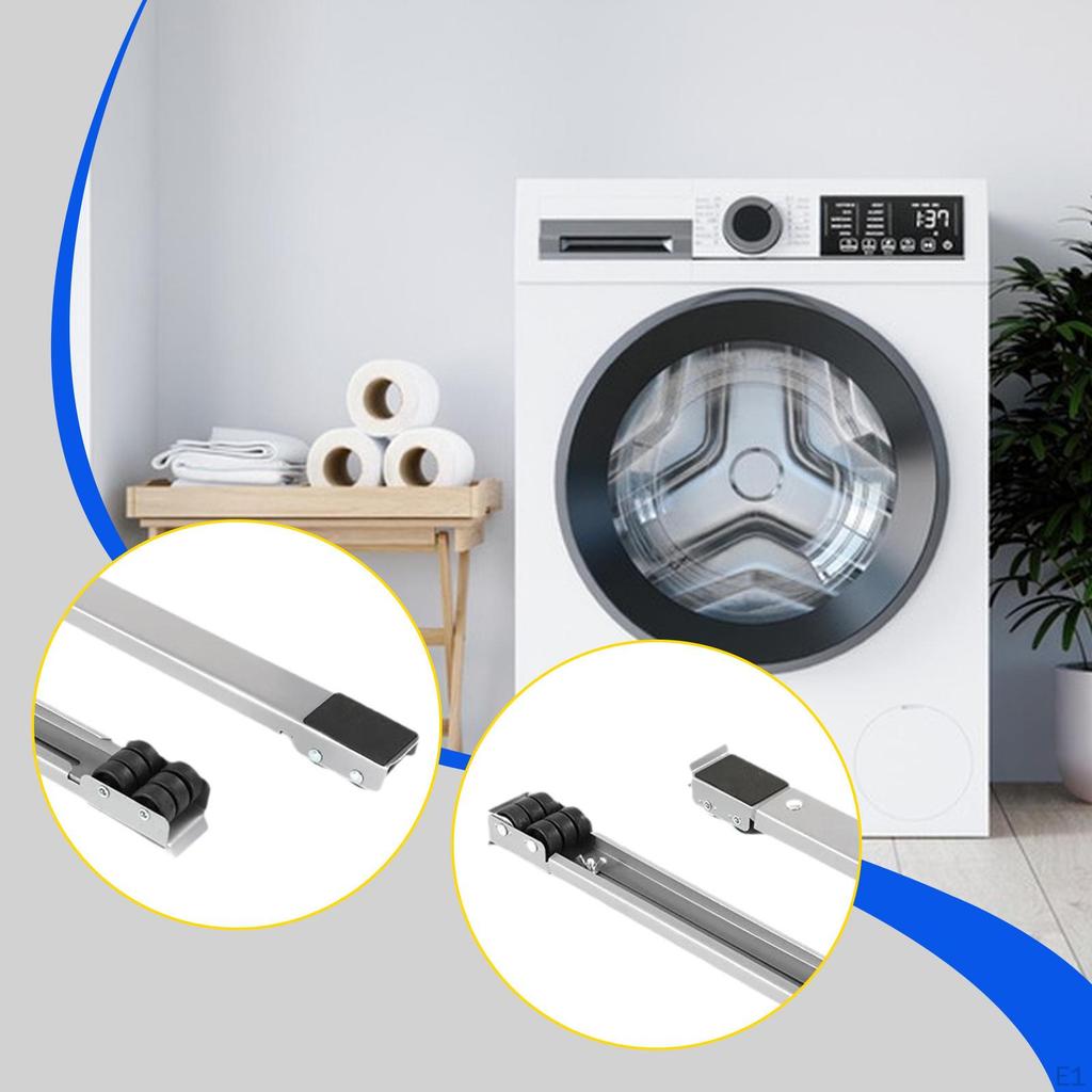 2 Pieces Furniture Moving Roller Wheels, Adjustable Heavy Duty Appliance Rollers, Washing Machine