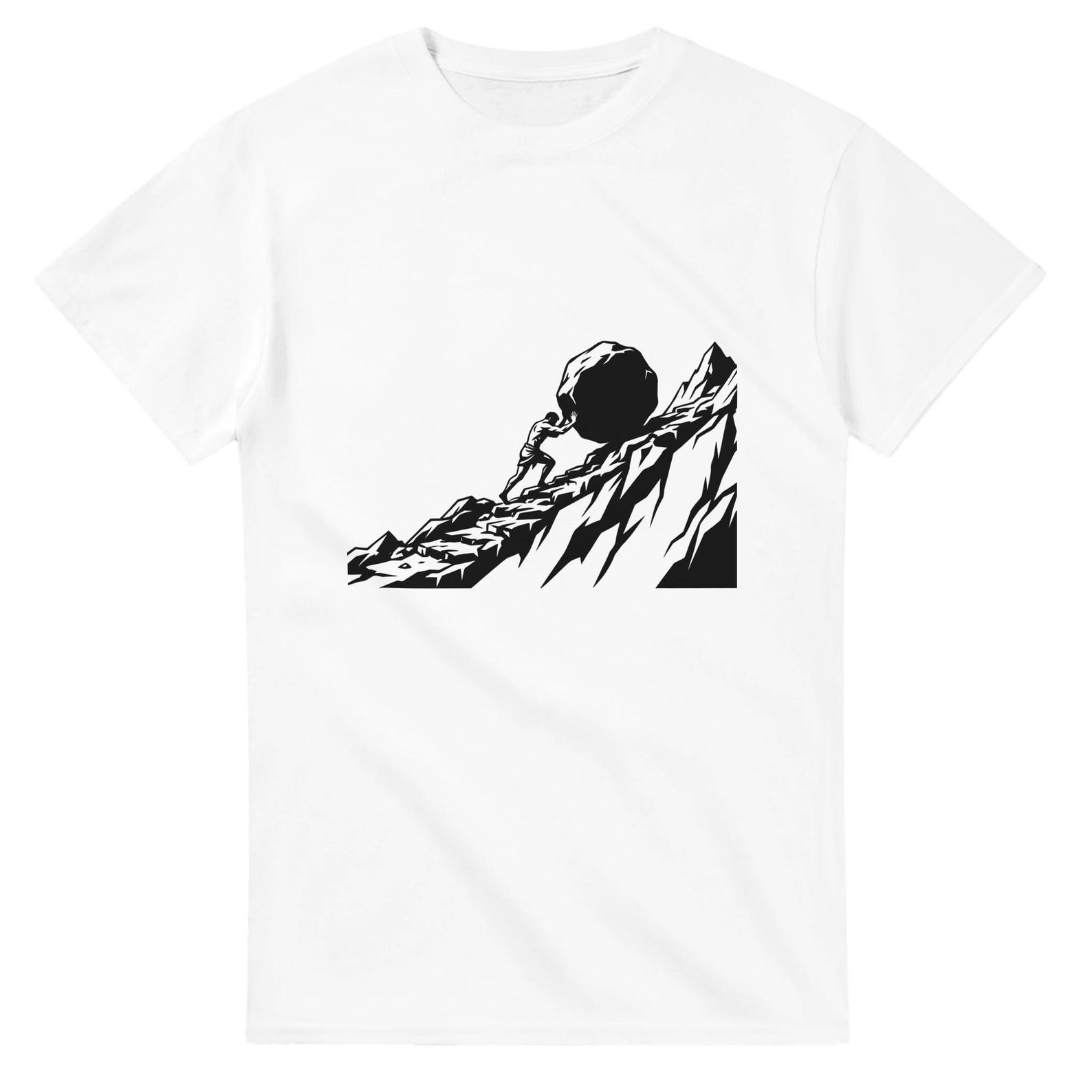 Heavyweight Cotton T-Shirt | Sisyphus Mountain Graphic Print 3XL
