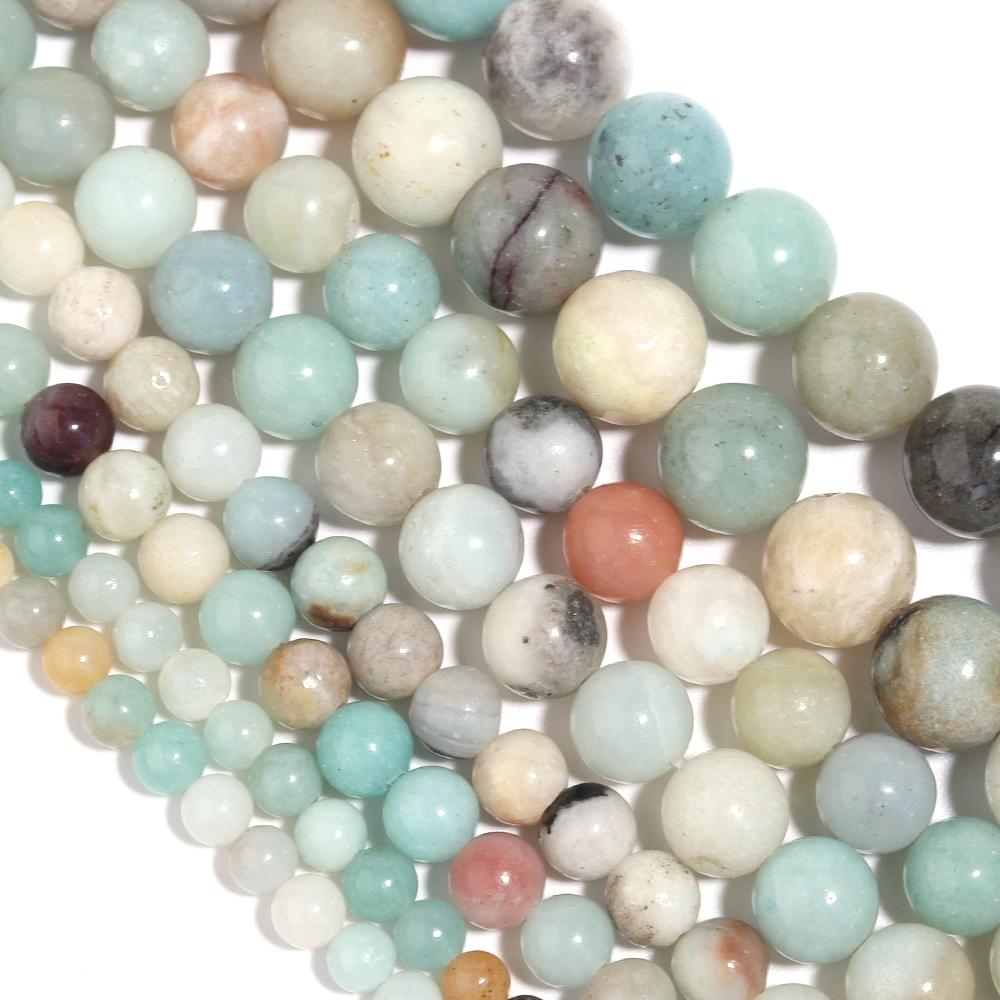35-60pcs Natural Stone Beads Tiger Eye Amazonite Agates Angelite Quartz Lava Beads Loose Beads For Jewelry Making DIY Bracelet
