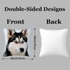 1pc Husky Dog Plush Throw Pillow Cover - Siberian Husky Face Design, Soft Couch Cushion Cover Suitable for Sofa & Bed Decor
