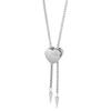 Heart Shaped Sliding Pendant Tapered Charm Necklace For Gift Giving Symbol Love And Friendship Elegant Jewelry