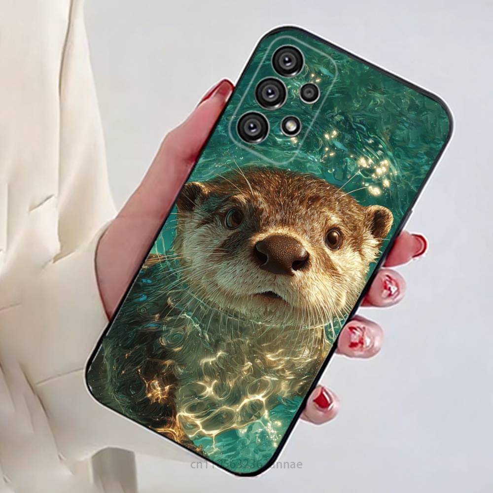 Sea Otters Animals Cute Phone Case for Samsung Galaxy A73,23,53,33,14,24,13,72,22,52,32,54,A34 Soft Cover