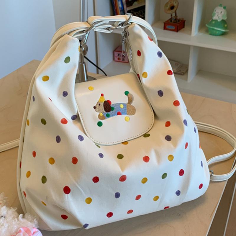 Cute Niche and Fashionable Crossbody Bag Large-capacity Student Casual Crossbody Single-shoulder Tote Bag