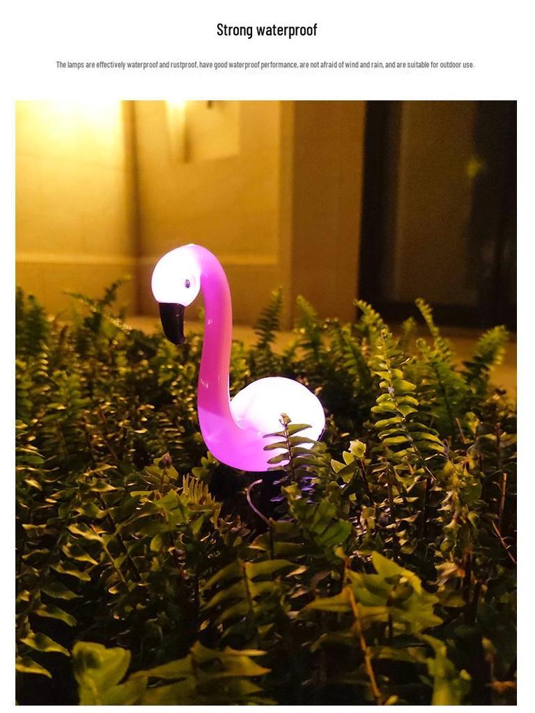 Cross-Border Solar Flamingo Light: Outdoor Garden Villa Lawn Decoration