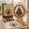 Cross Stitch Kit with Preprinted Patterns Christmas Embroidery for Beginners, Pre-Printed Pattern Full Set Anniversary And Birthday Gift Ideas