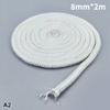 6/8/10/12Mm* 2M Stove Fireplace Cord Fire Sealing Rope Fire Resistance Stove Gasket Fiberglasshigh Temperature Sealing Rope