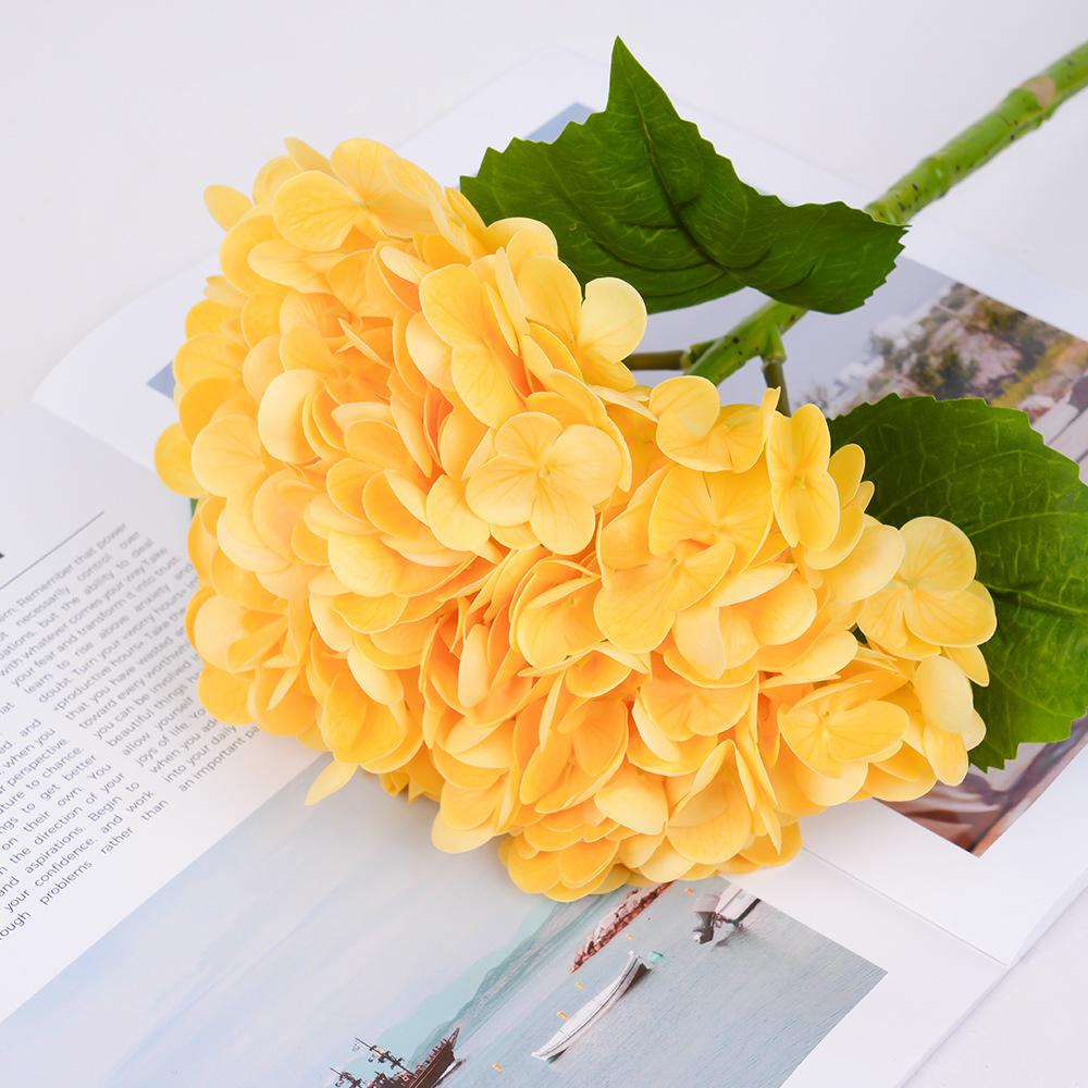 Simulated 3D Feel Large Hydrangea, Wet Feeling High-End Home Living Room Decoration Wedding Flower Arrangement Hydrangea Fake Flower