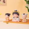 Figurine en Résine Bénédiction Bouddhiste Avec Base Lotus Pour Décoration Intérieure Et Cadeaux