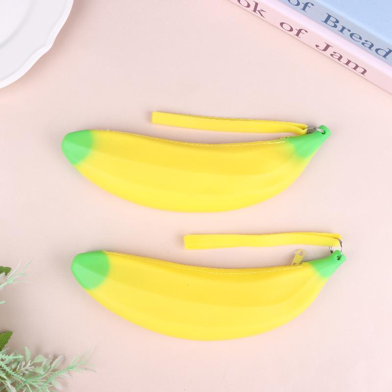 Cute Banana Silicone Coin Purse Creative Simulation Fruits Small Wallet Multifunctional Money Pouch Keychain Backpack Pendant