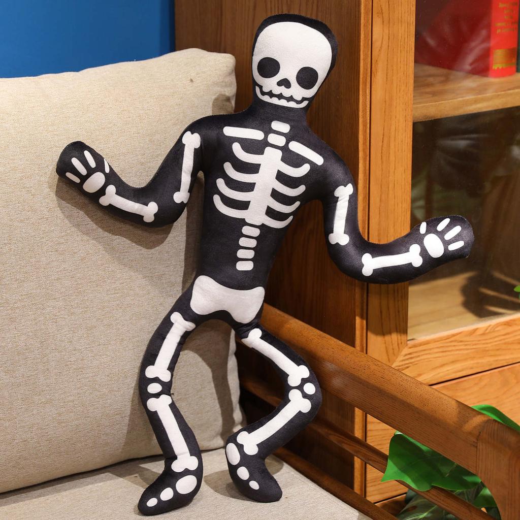 40-80cm Cartoon Angenehme Tänzernde Totenkopf Plüschtier Puppe Verschiedene Haltungen von Skelett Kürbis Geist Plüschtier Gruselige Feiertags Heimdekoration