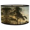 Drum Print Lampshade Wall Lamp Shade Decoration Vintage Chandelier Light Cover Printing Painting Lamp Shade