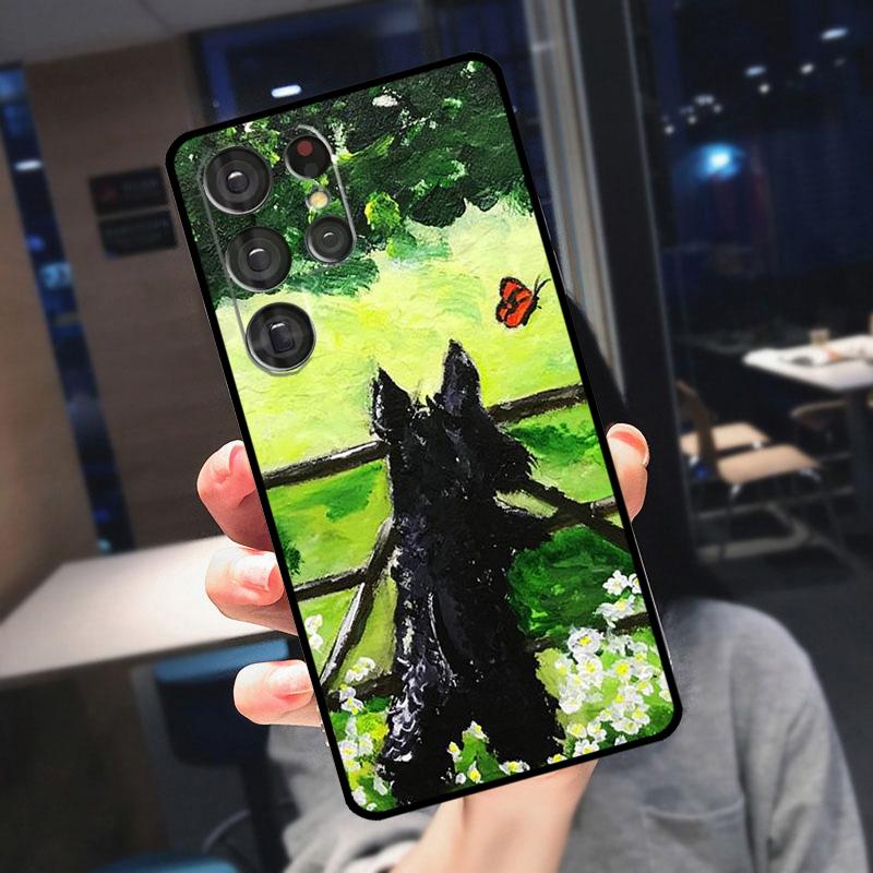 

Cute Scottish Terrier Dog Cover For Samsung Galaxy S23 S24 S25 Ultra S21 S22 S20 S9 S10 Plus S21 FE S24 FE Phone Case Galaxy S9 Plus