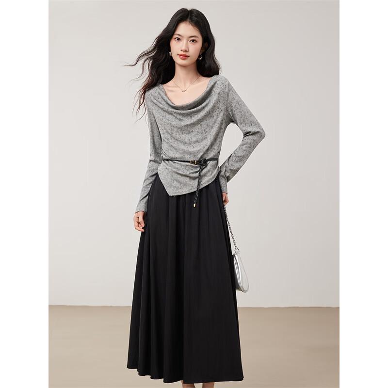 XinFeiYu Resort Knit Top & Slip Dress Set XL