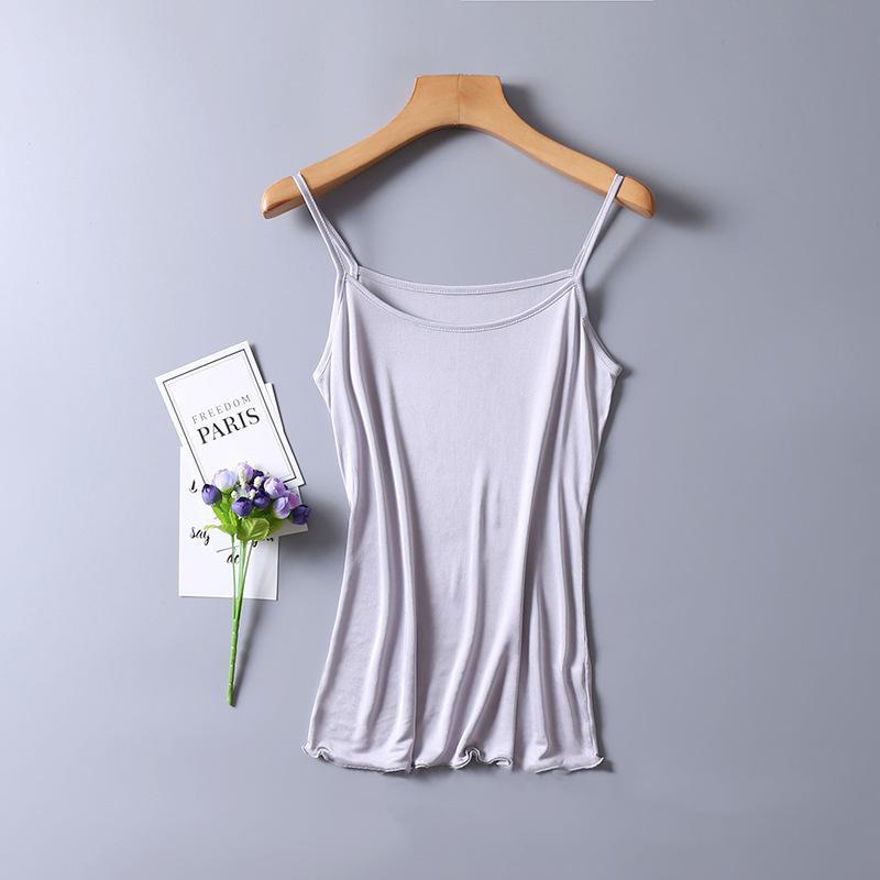 Women's Mulberry Silk Camisole - Solid Color, Sleeveless, Versatile Inner/Outer Wear