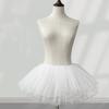 Damen 28cm Petticoat 6 Lagen Tüll Bubble Puffy Rock Ohne Reif Tüllröcke Crinoline Unterhemd Kurze Länge Halbe Unterröcke Kleid