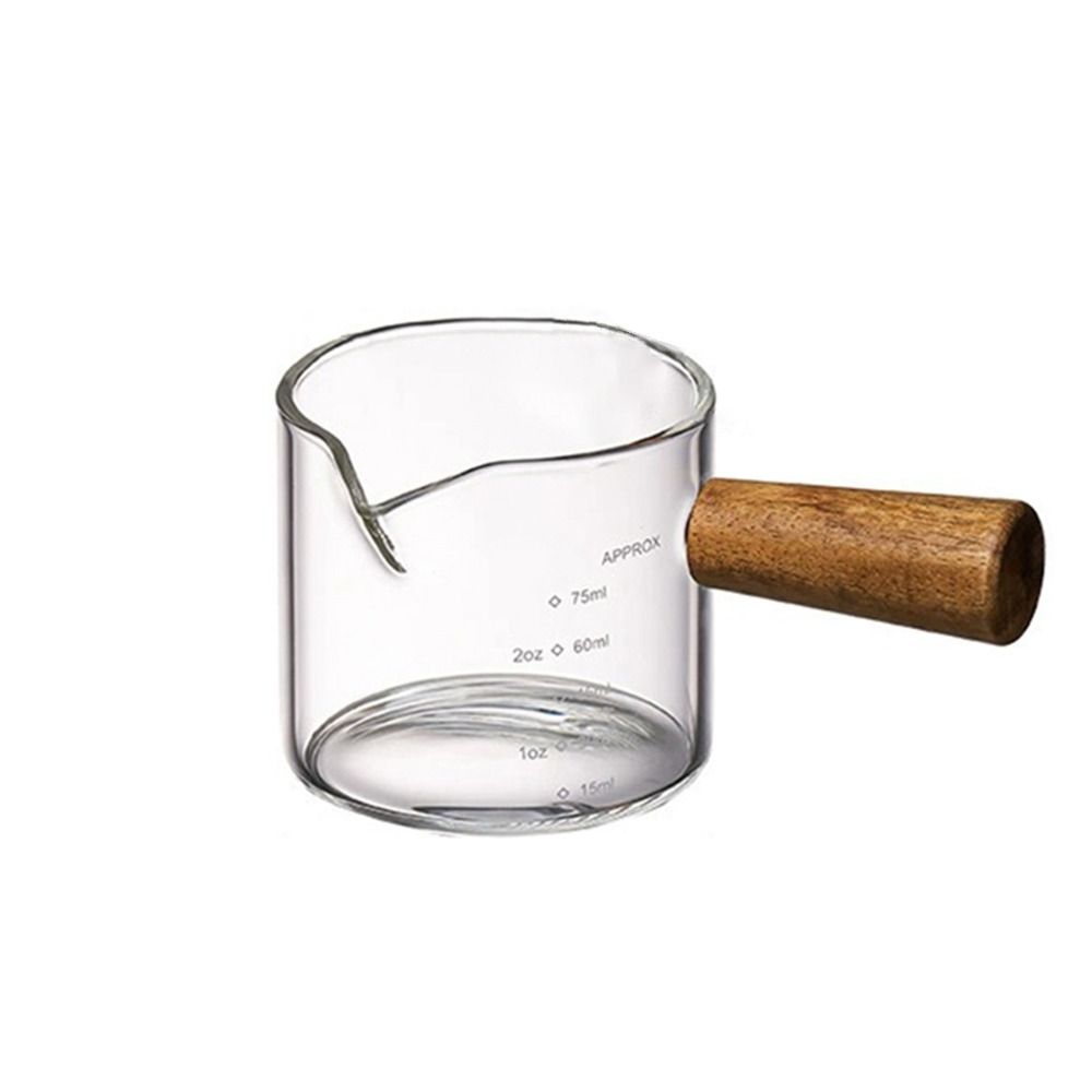 

Мерный стакан с V-образным носиком и двумя носиками, из прозрачного стекла, чашки для эспрессо, тройной питчер, чашка для молока, молоко Single Spout with Scale