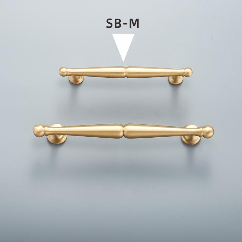 Dooroom Brass Furniture Handles Wardrobe Dresser Cupboard Cabinet Drawer Knob Black Bronze Gold American Pastoral European Pull