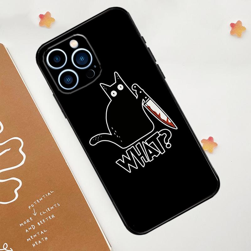 Witch Black Cat Phone Case For iPhone 17 Pro Max 14 13 12 11 15 16 Pro Max Mini 16 Plus 16e 17 Air Funda