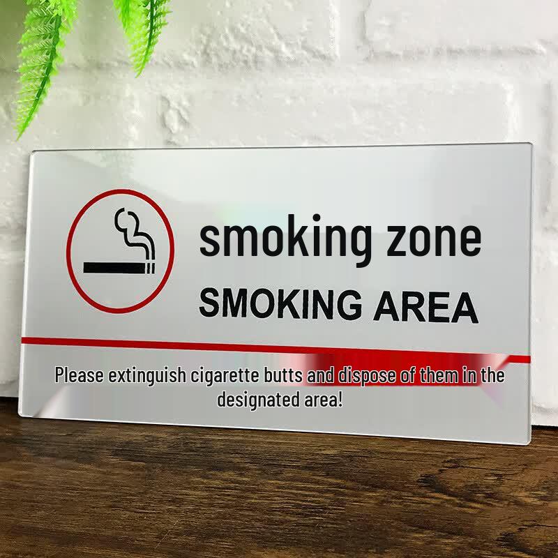 Acrylic Smoking Area Sign