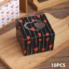 10PC Valentines Day Heart Hollow Gift Package Boxs Colorful Heart Printed Boxes Square
