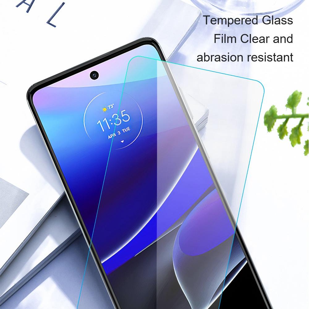 AMORUS For Motorola Moto E22 4G Anti-explosion Anti-fingerprint Film 2.5D Arc Edge 9H High Aluminum-silicon Glass Screen Protector