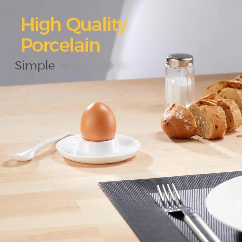 

J0MC 10pcs Dishwasher Safe Plastic Boiled Eggs Cups With Base Breakfast Tableware Set China Mainland