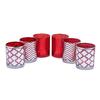 Set of 6 Glass Tealight Candle Holders Votive Christmas Decorations Items for Home Decor Table Top Restaurant Gift
