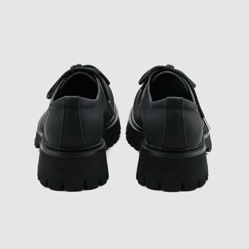 Derby Shoes Women's Platform Microfiber Casual Leather Shoes Mickey Element Shoes Rubber Non-slip Quality Inspection Certification Youth Trend