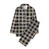 Women's 2 Piece Printed Suit Long Sleeve Button Up Top Wide Leg Pants Suit Set Pajamas Home Casual Suit