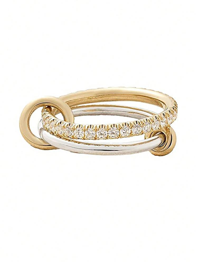 

925 Silver Simple Fashion Multi-Layer Round Zircon Ring For Women Anniversary Daily Wear High Quality Fine Jewelry 6