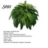 Realistic Faux Fern 1 Set Artificial UV Resistant Home Office Wedding Greenery Eco-friendly Indoor Outdoor Garden Yard Plastic Plants Fake Leaves