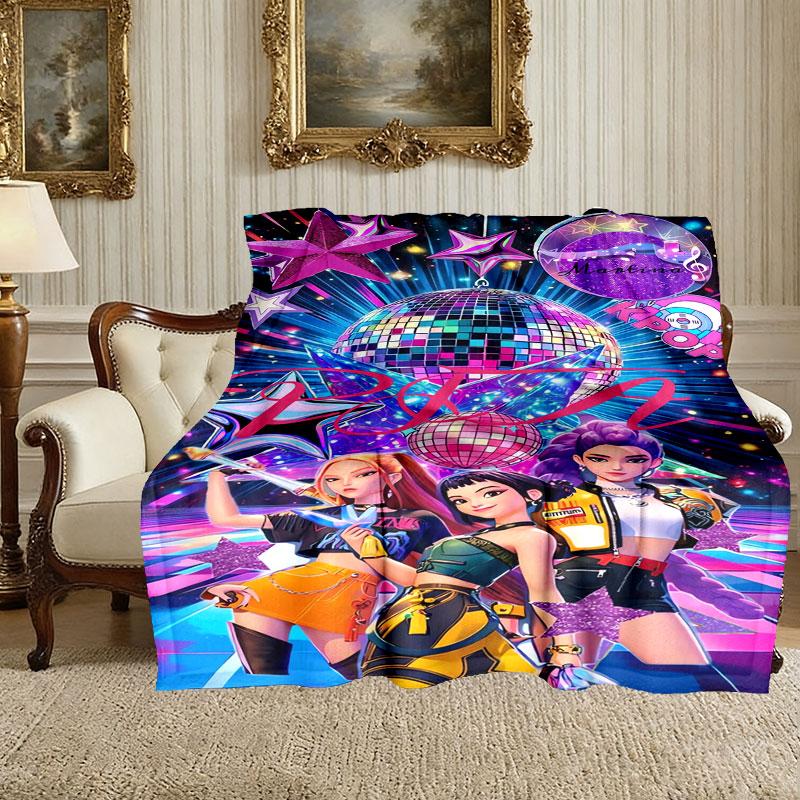 [Kpop Demon Hunters Blanket] Creative Blanket for Women Men Family Friend on Birthday Mothers Fathers Day Valentines Day