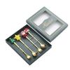 6PC Gift Box Christmas Tree Elk Coffee Stirring Spoon Dessert