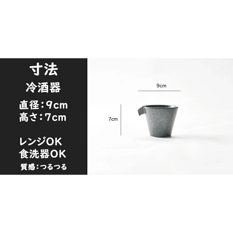 Setomonohonpo Silver Black Shizuru Cold Sake Set