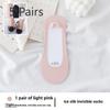 5 Pairs of Women's Spring and Summer Thin Ice Silk Shallow Mouth Invisible Non Slip with Boat Socks