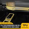 PPF Car Center Console Gear Panel Navigation Screen Pre-cut TPU Protective Film for Volkswagen VW ID.4 Crozz GTX 2026-2026