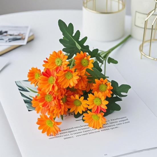 3/15 st Konstgjord blomma 7 grenar UV-beständig Falsk plastblomma Hem Bröllop