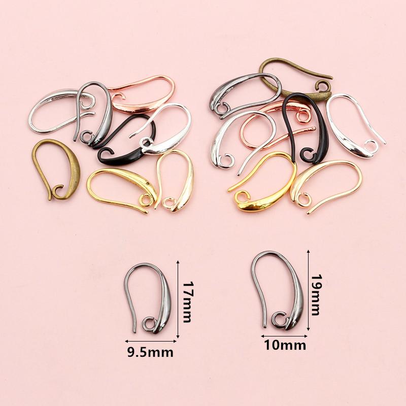 20 Stück Kleine Messing Französische Ohrhaken Draht 19x10mm/17x9.5mm DIY Kleine Ohrhaken Schmuckherstellung Zubehör Endstücke