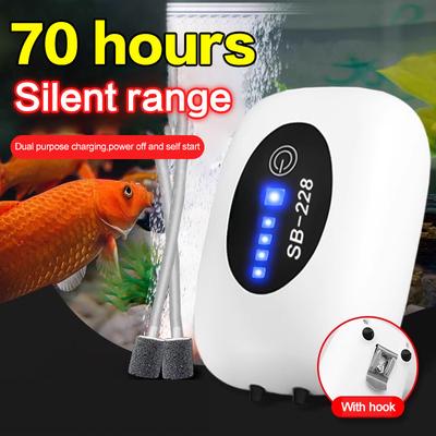 1W/2W/3.5W Outdoor Tragbarer Angel-Sauerstoffversorger Aquarium Fischbecken Sauerstoff-Luftpumpe Kompressor USB-Aufladung Leise Sauerstoffpumpe