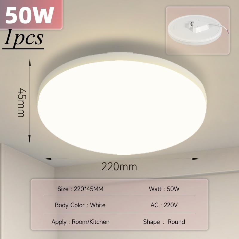 

Современные квадратные светодиодные потолочные светильники 30/40/50 Вт, панельные светильники, 110 В-220 В, потолочный светильник для гостиной, спальни, кухни, внутреннее освещение Cold White6000K