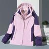 Detachable Waterproof 3-in-1 Hooded Windbreaker for Couples - Autumn/Winter